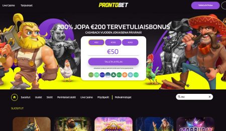 ProntoBet Casino Brite talletus