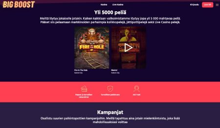 Big Boost Casino yli 5000 peliä