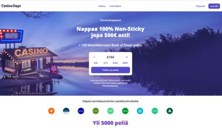Casino Days tervetuliaispaketti