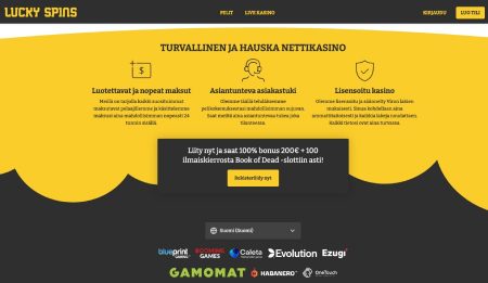 Lucky Spins turvallinen ja hauska nettikasino