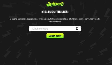 Spinero Casino kirjautuminen puhelinnumerolla