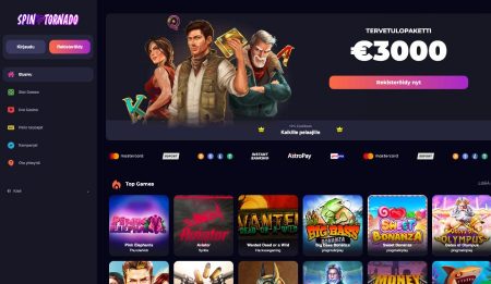 Spin Tornado Casino etusivu