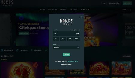 Nords Casino pay n play -talletus