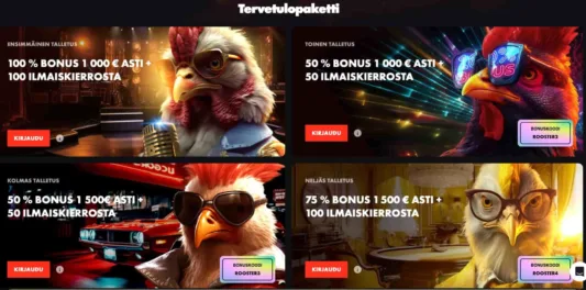 Rooster Bet Casino talletusbonukset