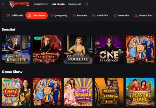 Rooster Bet live kasino