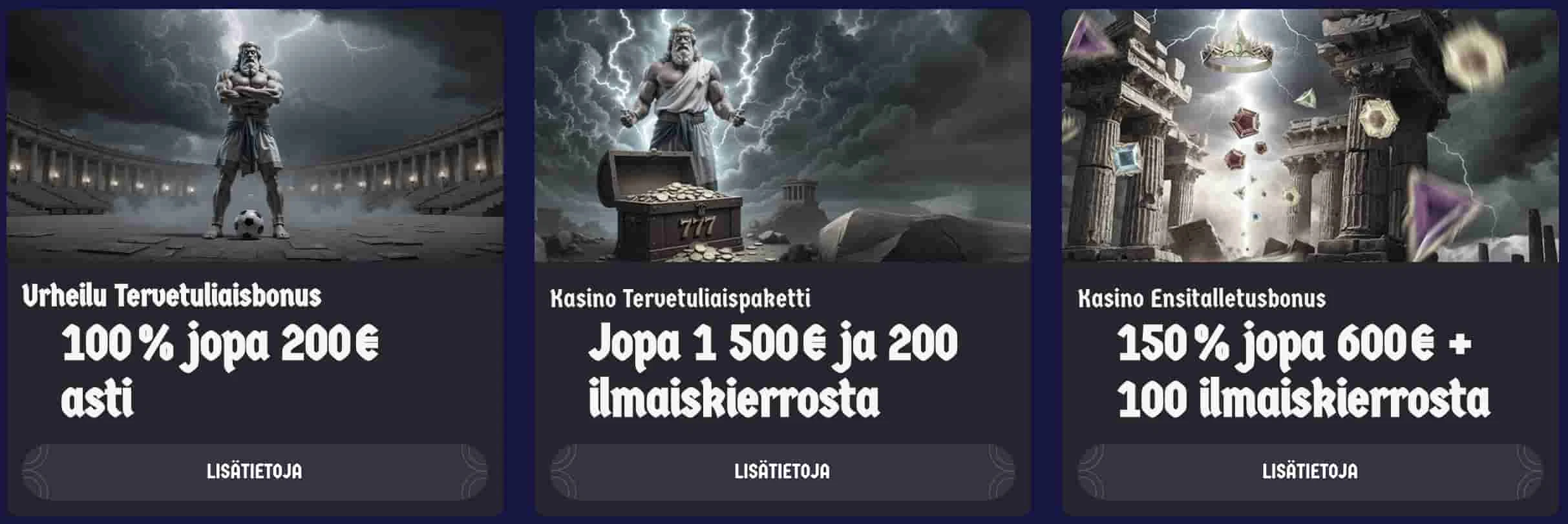 ZeusWin kasinobonukset