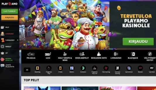 PlayAmo Casino etusivu