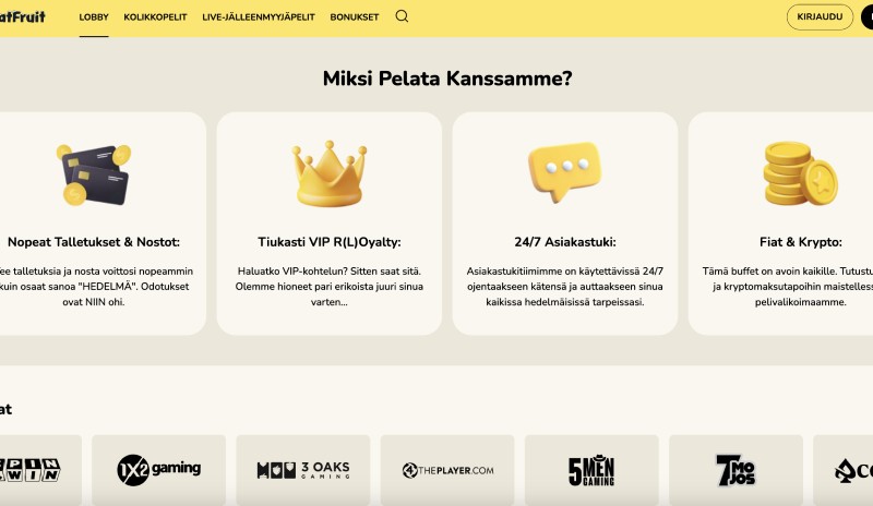 Näin toimii FatFruit Casino