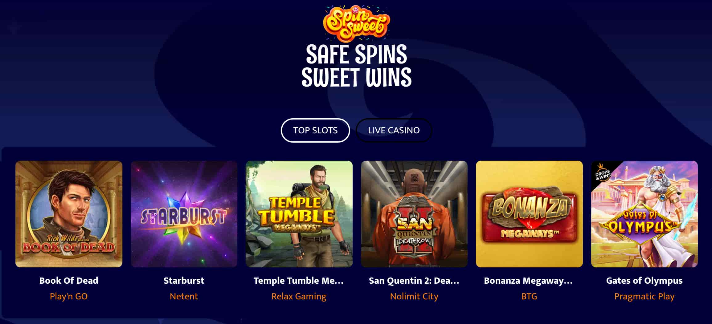Spin Sweet Casino pelit