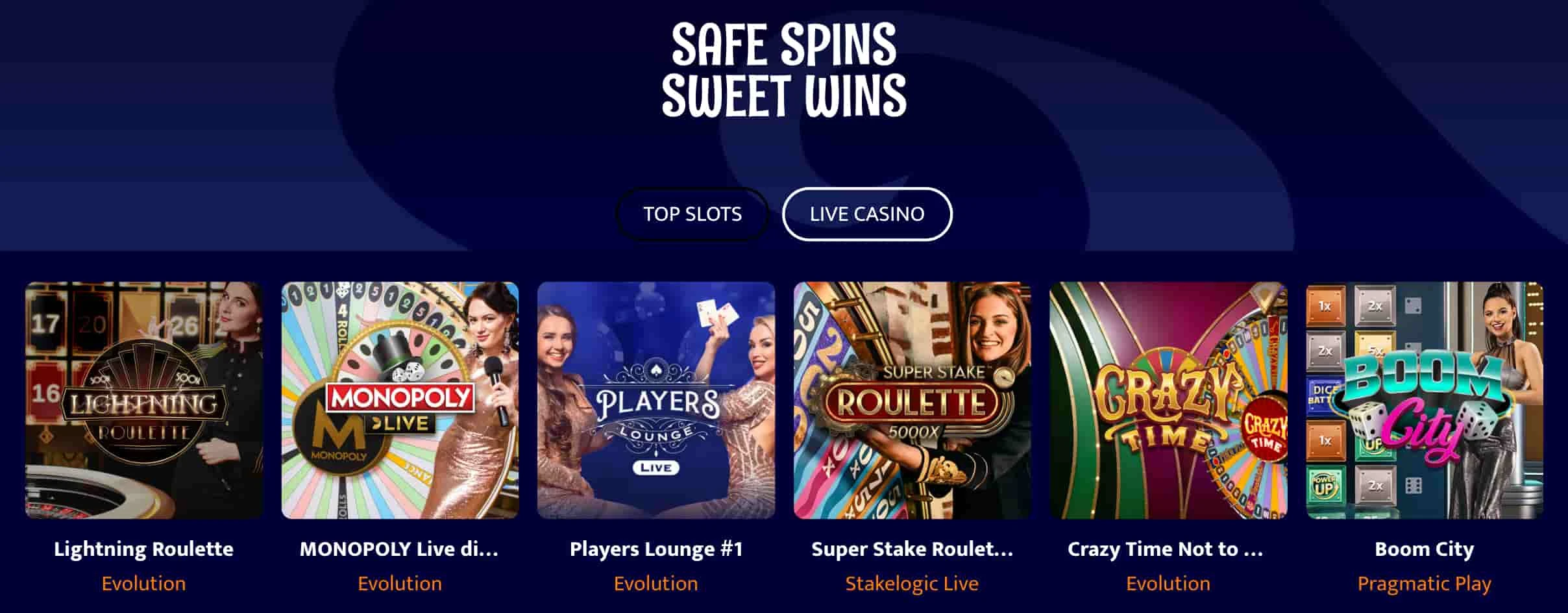 Spin Sweet Casino kasinopelit