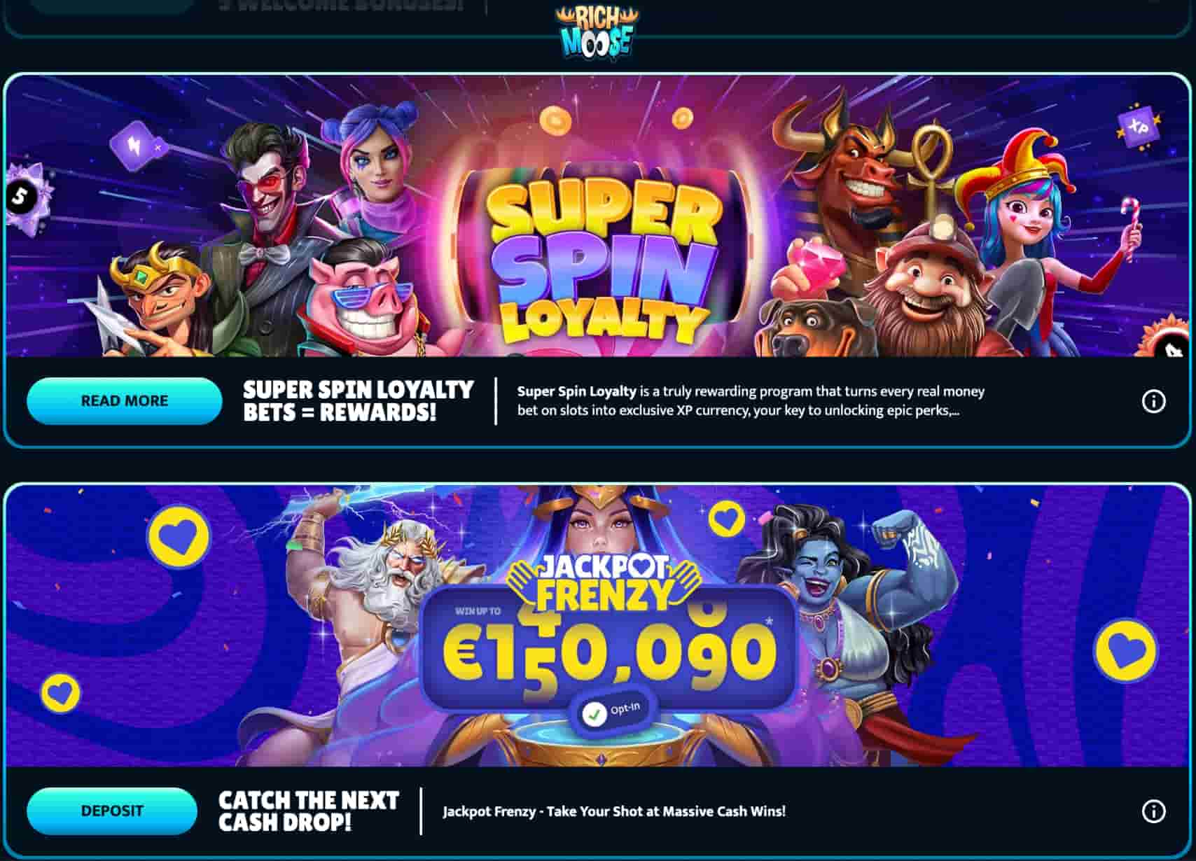 Rich Moose Casino bonuksia