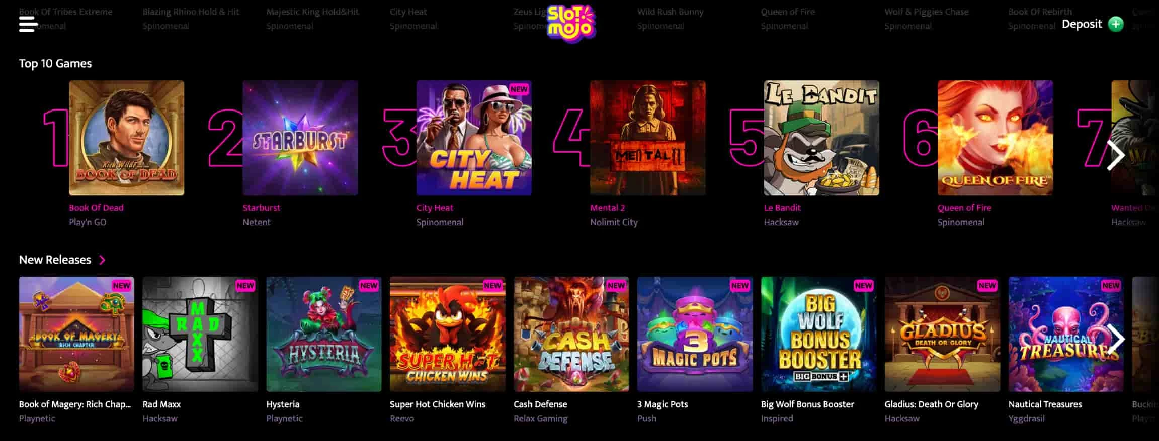 Slot Mojo Casinon pelit