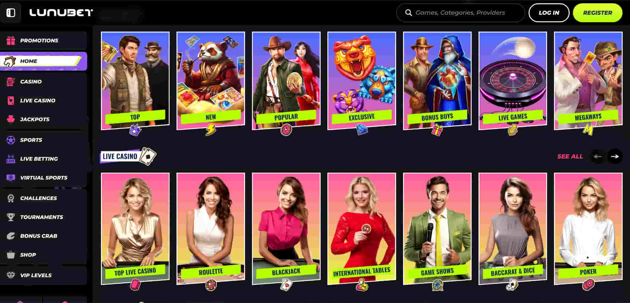 LunuBet Casino Live