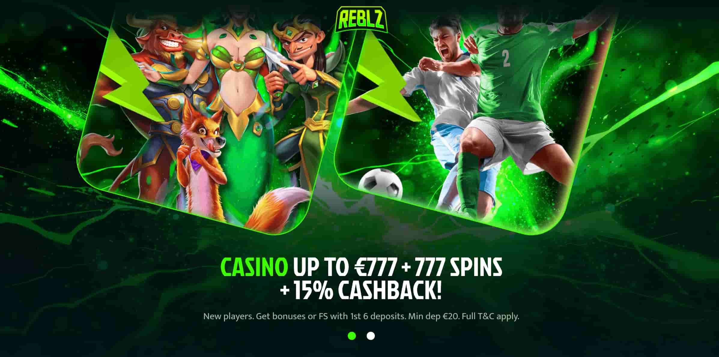 Reblz Casino etusivu