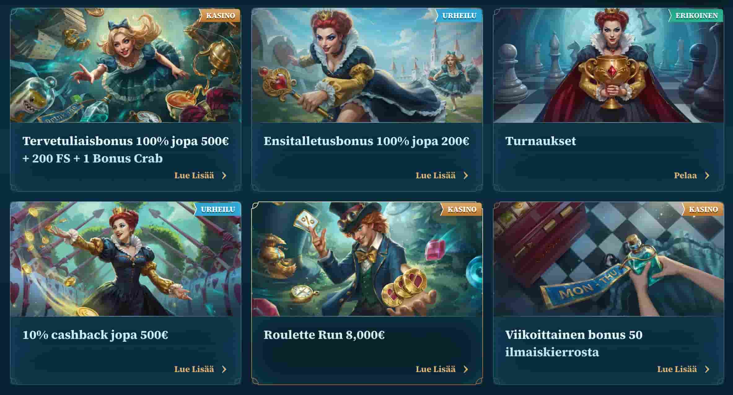 BetAlice Casino bonustarjoukset