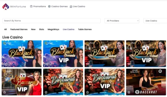 iWin Fortune Casino livekasino