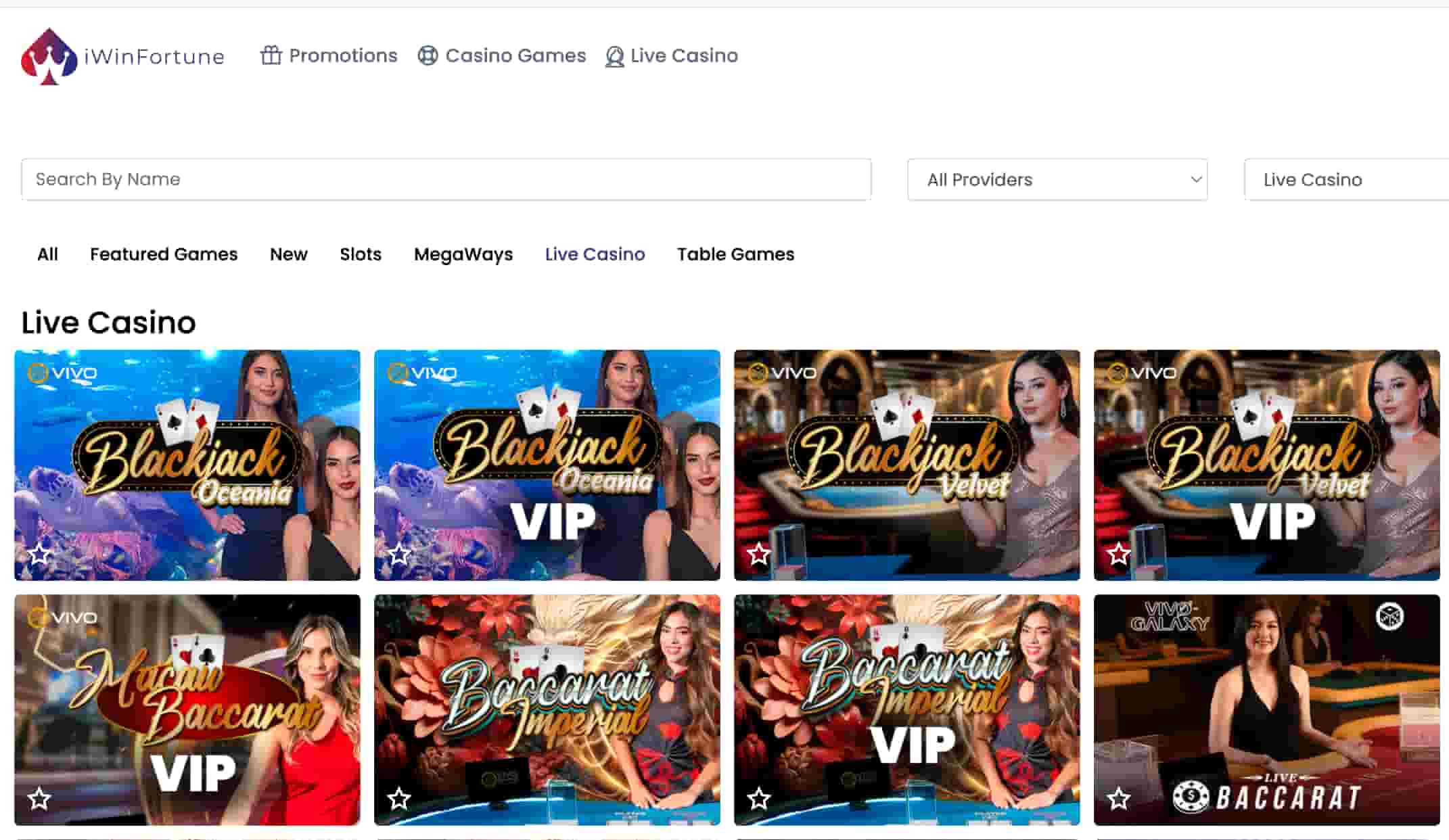 iWin Fortune Casino livekasino