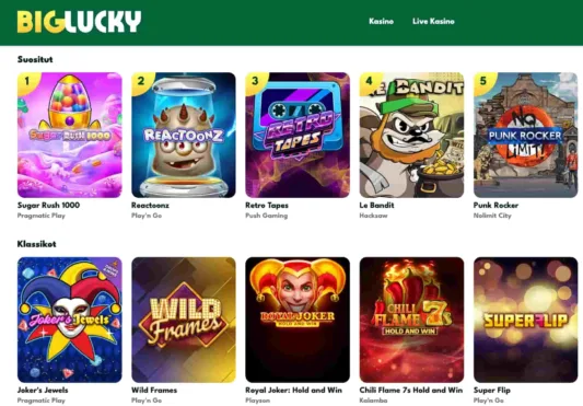 Big Lucky Casino pelit