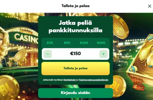 Big Lucky Casino talletus