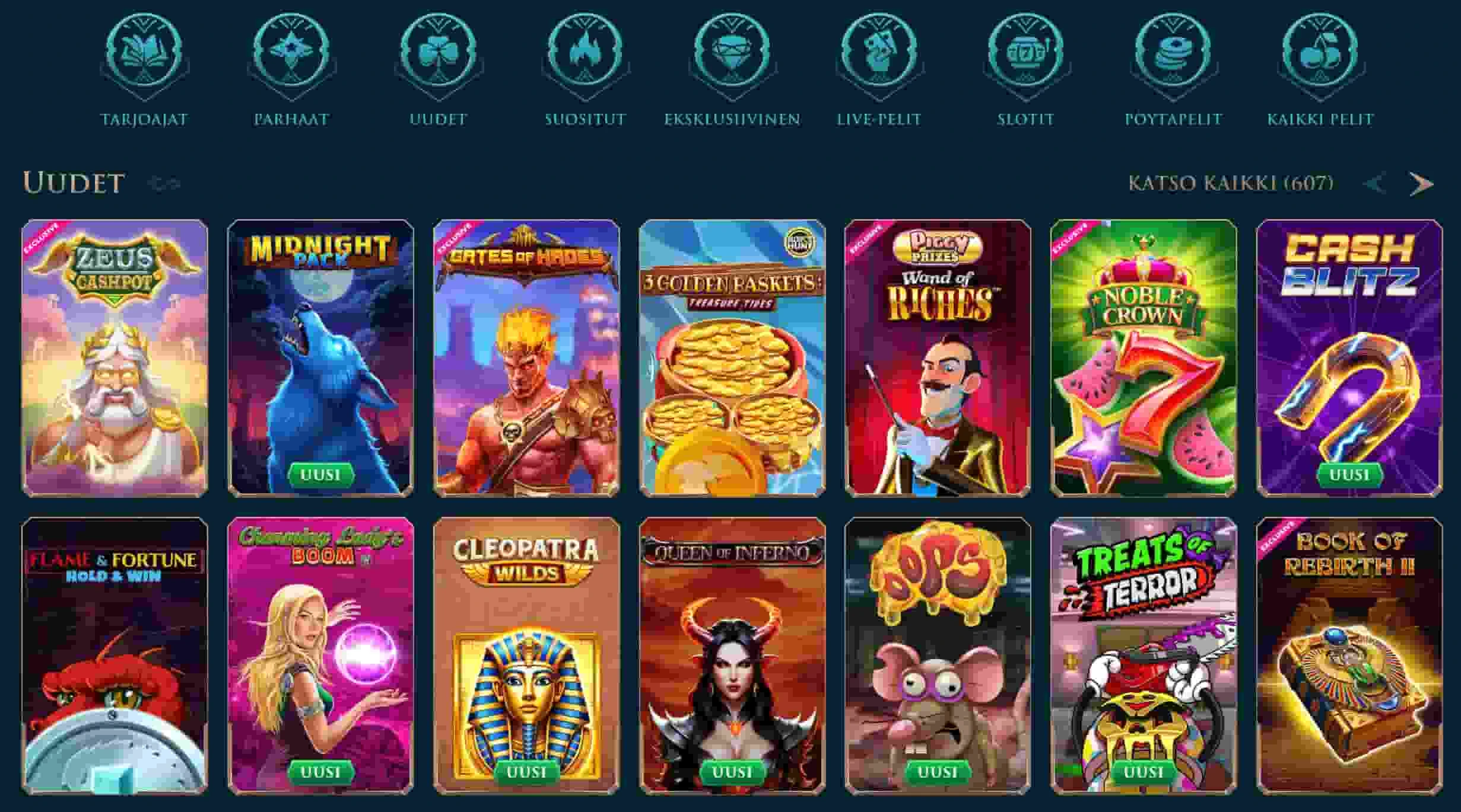 Slotuna Casino kolikkopelit