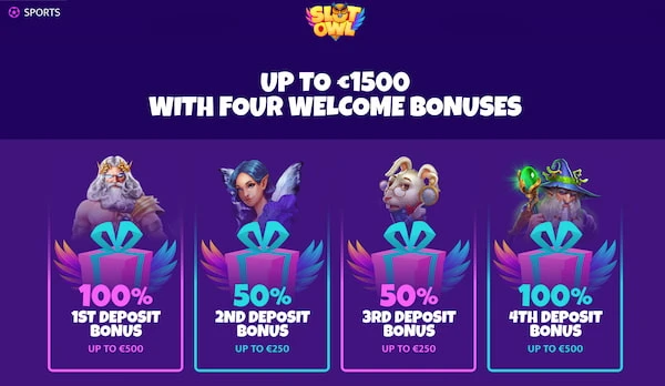 SlotOwl casino bonukset