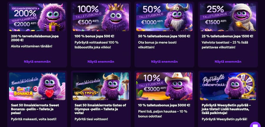 weezybet casino bonus