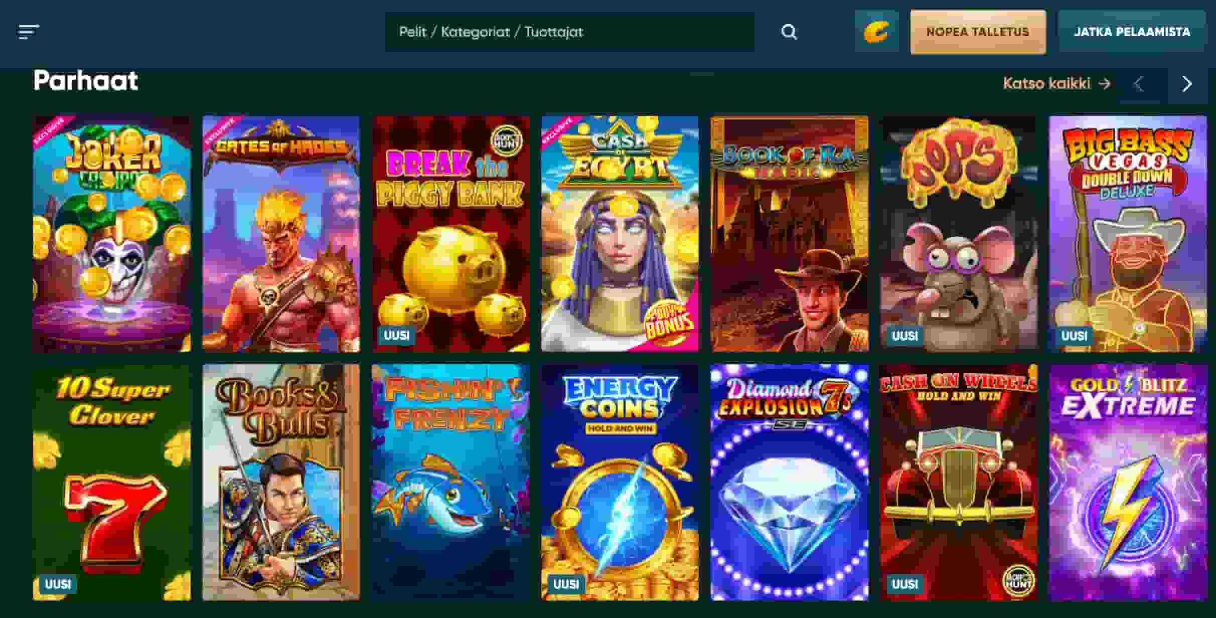 LegendPlay Casino pelit