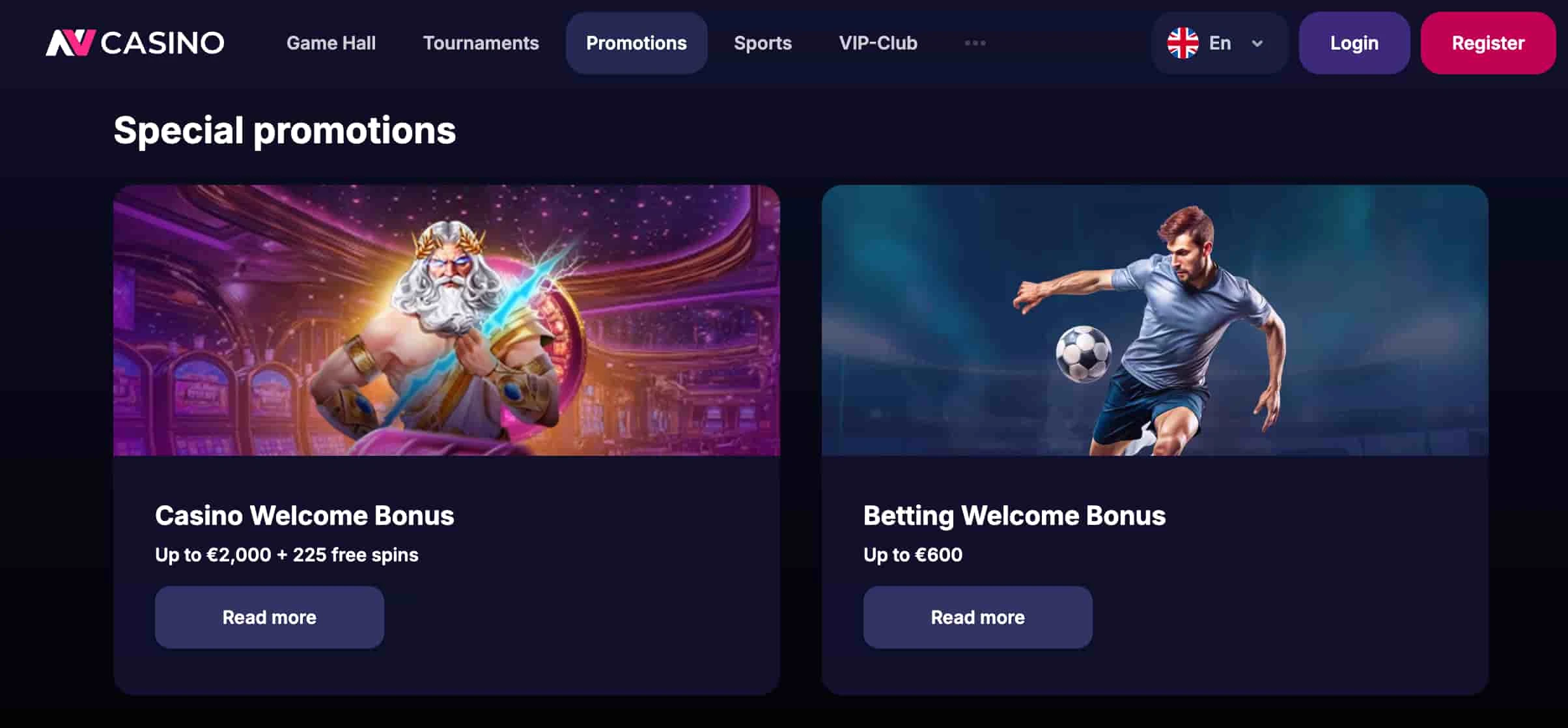 NV Casino tervetuliaisbonus