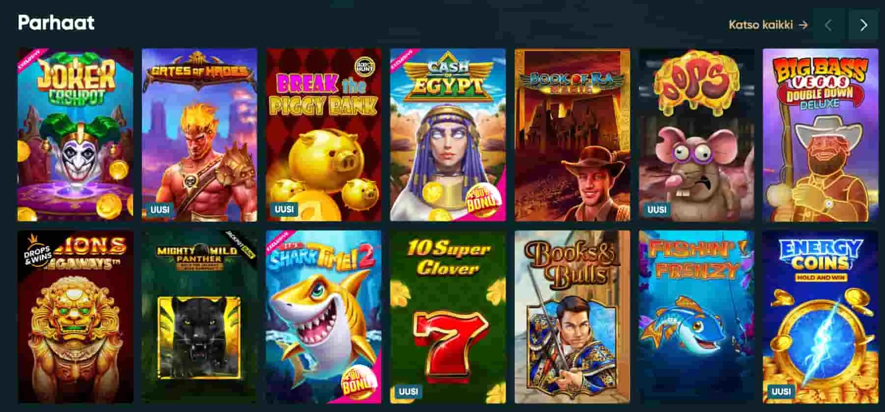 LegendPlay Casino parhaat pelit