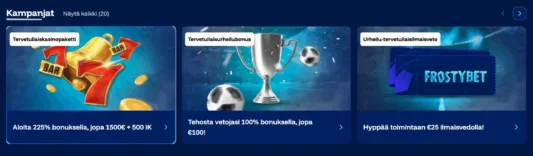 Frostybet Casinon tervetuliaisbonus
