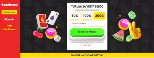 Tuplaus casino etusivu