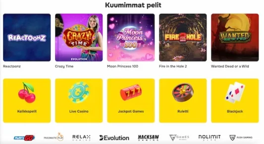 Tuplaus casinon kolikkopelit