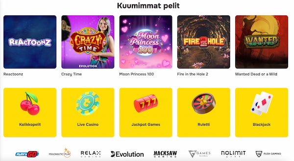 Tuplaus casinon kolikkopelit