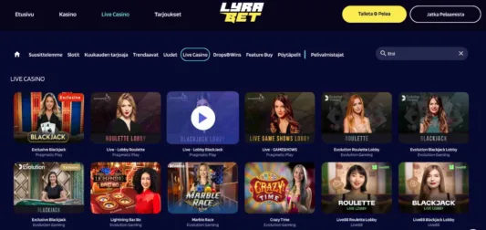 Lyrabet livekasino