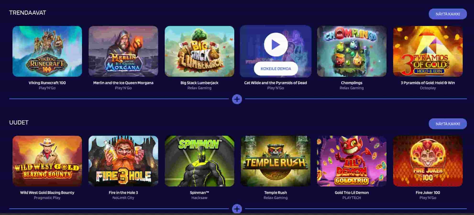 Lyrabet Casino kolikkopelit