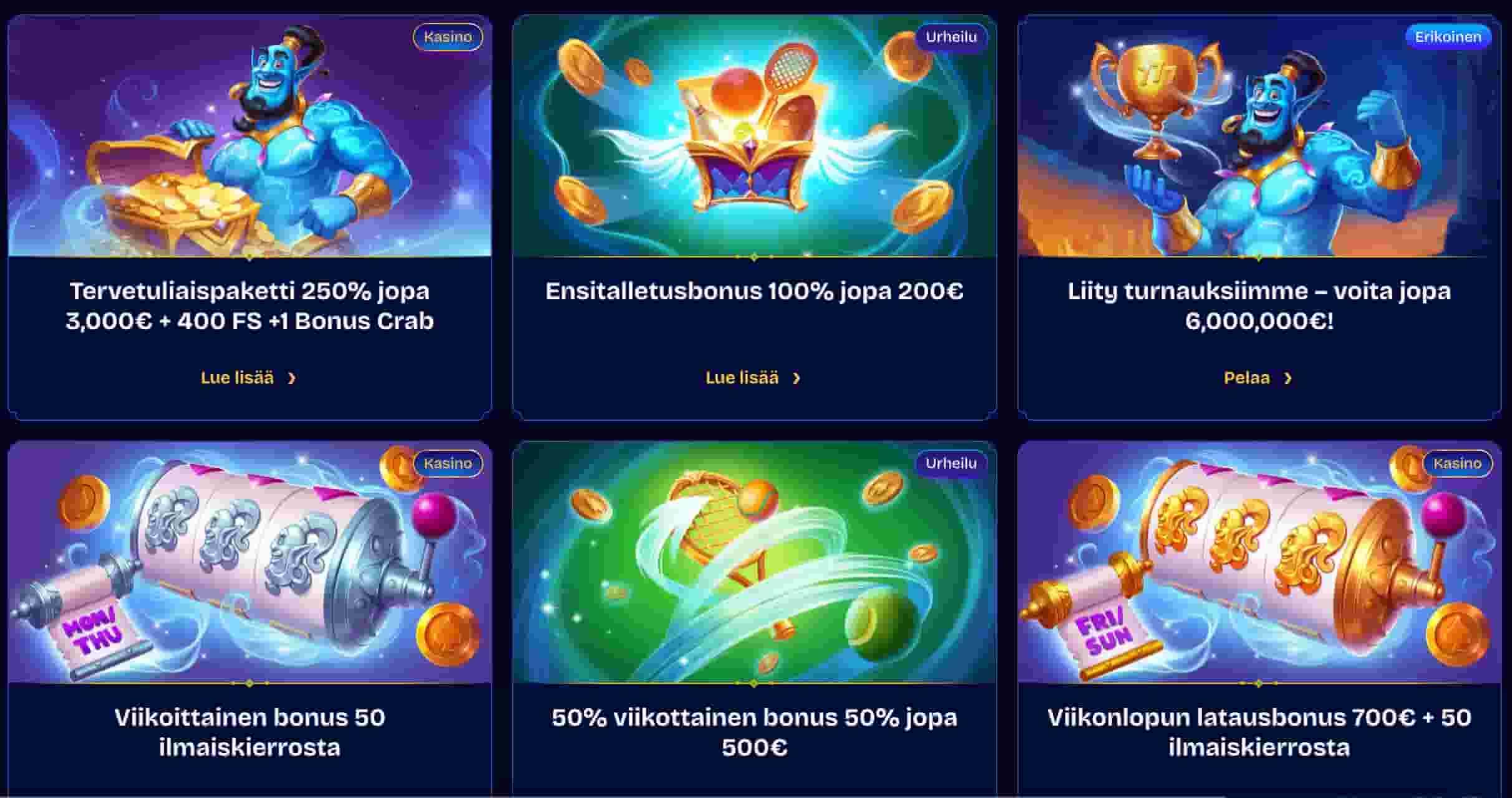 Wishwin Casino tarjoukset