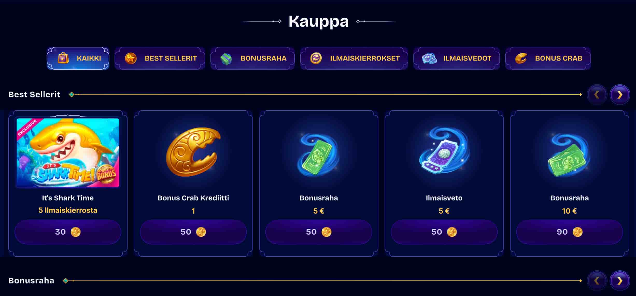 WIshwin Casino kauppa