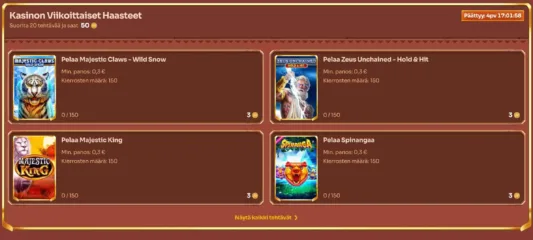 Cleobatra Casino haasteet