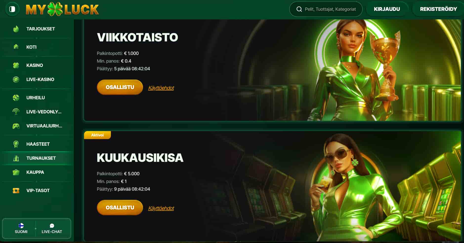 MyLuck Casino turnaukset