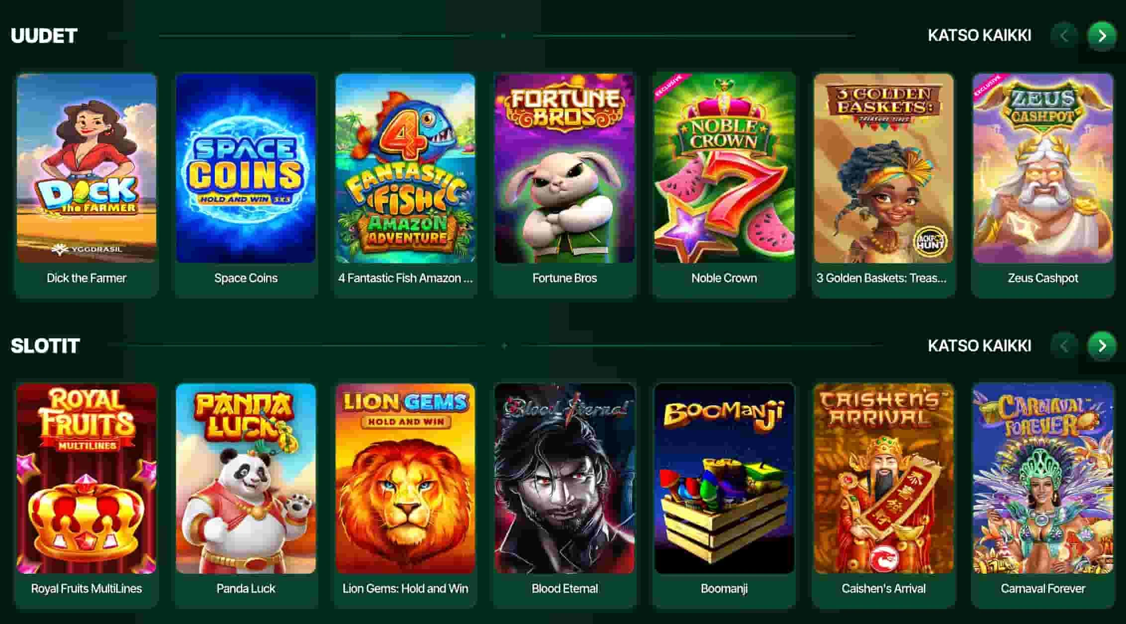 MyLuck Casino kasinopelit