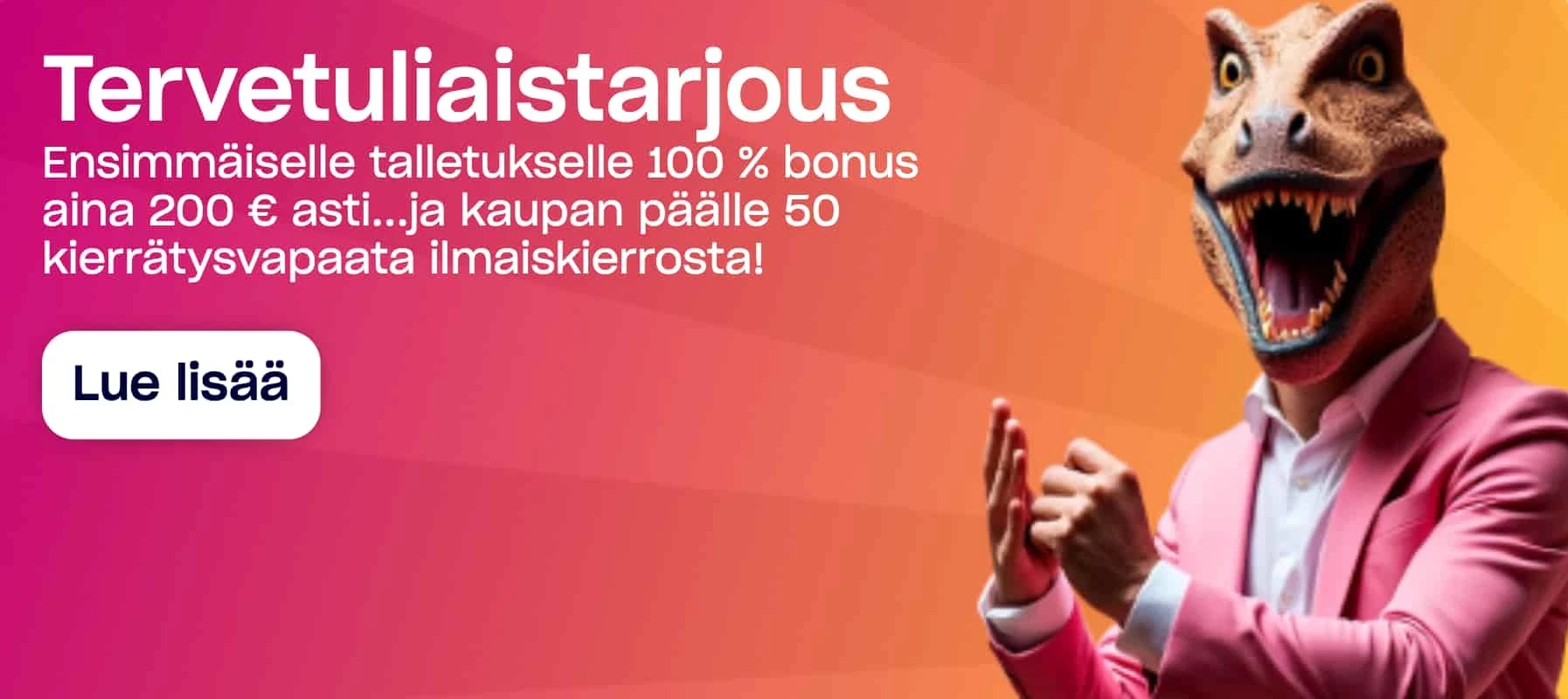PelaaNyt Casinon tervetuliaistarjous