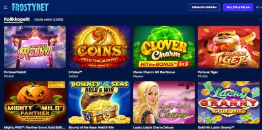 FrostyBet casinon pelit