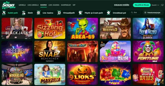 SagaSpins Casino pelit
