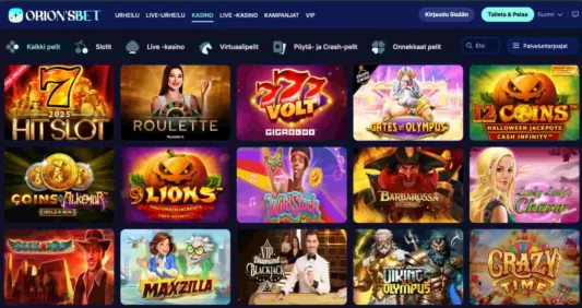 Orions Bet Casino pelit