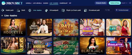 Orions Bet livekasino