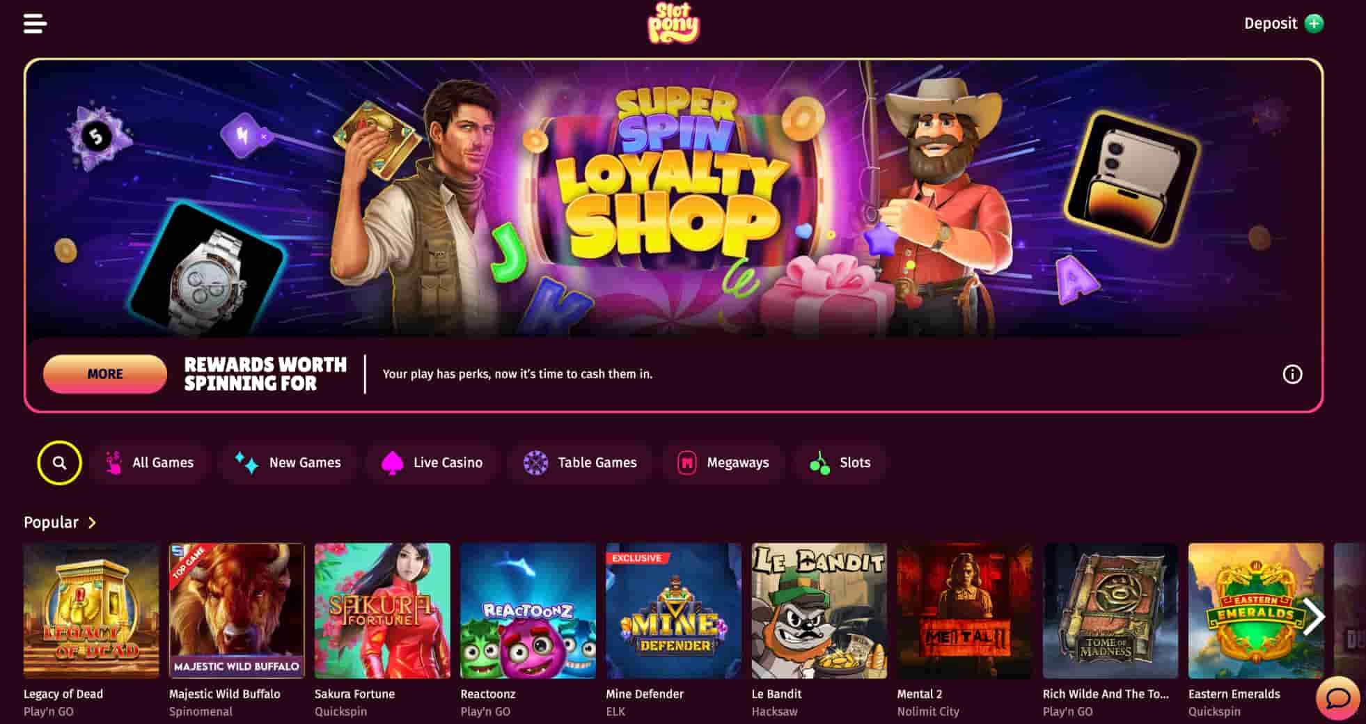 Slot Pony Casino etusivu