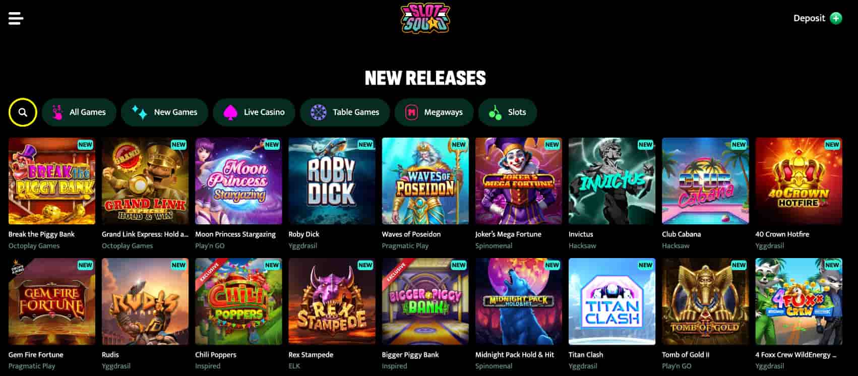 Slot Squad Casino uudet pelit
