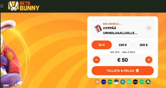 Bets Bunny Casino talletus
