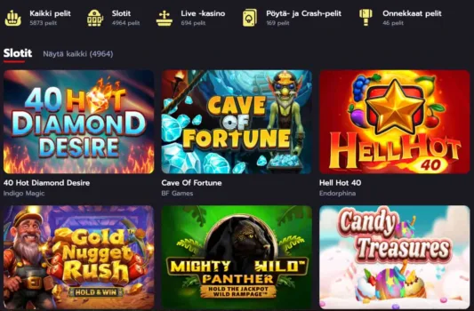 Valhalla Wins Casino pelitarjonta