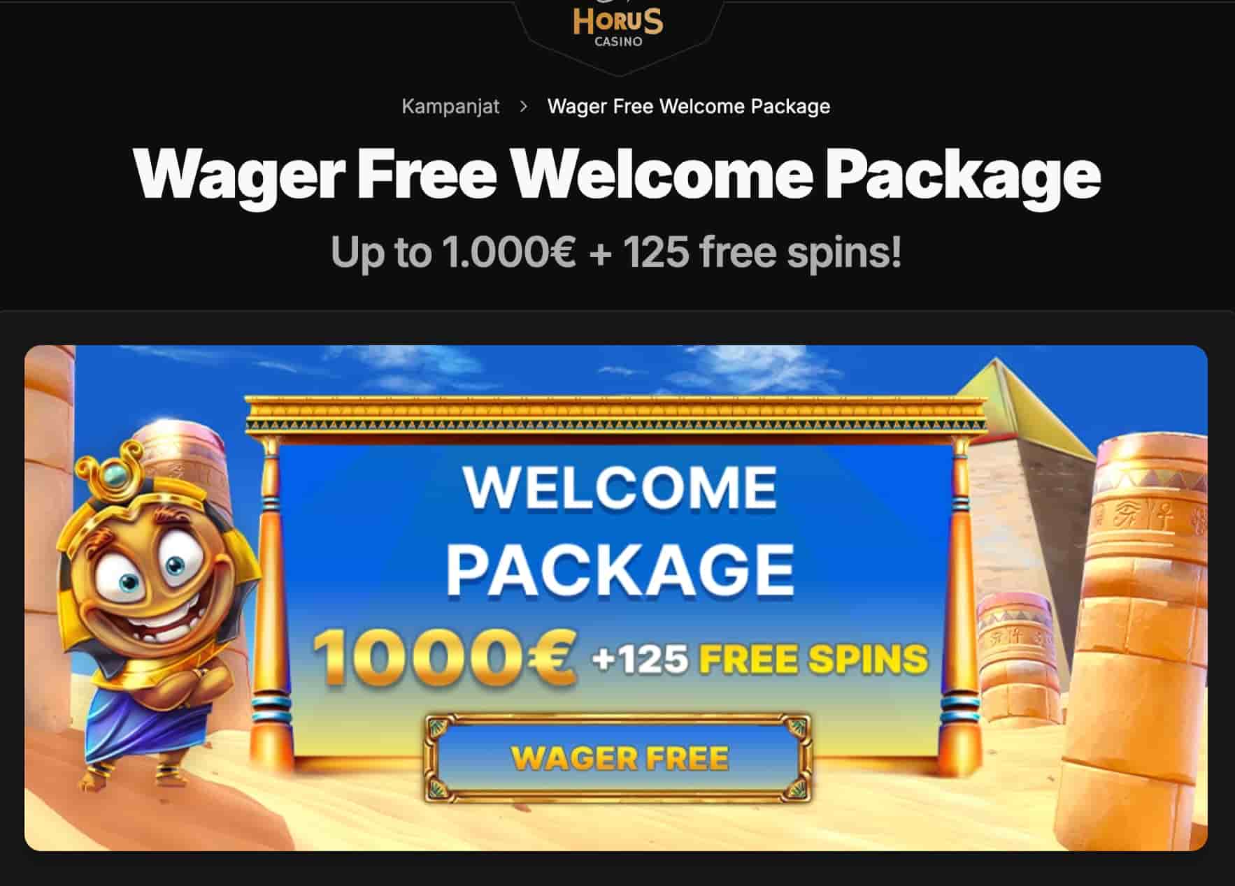 Horus Casino tervetuliaisbonus
